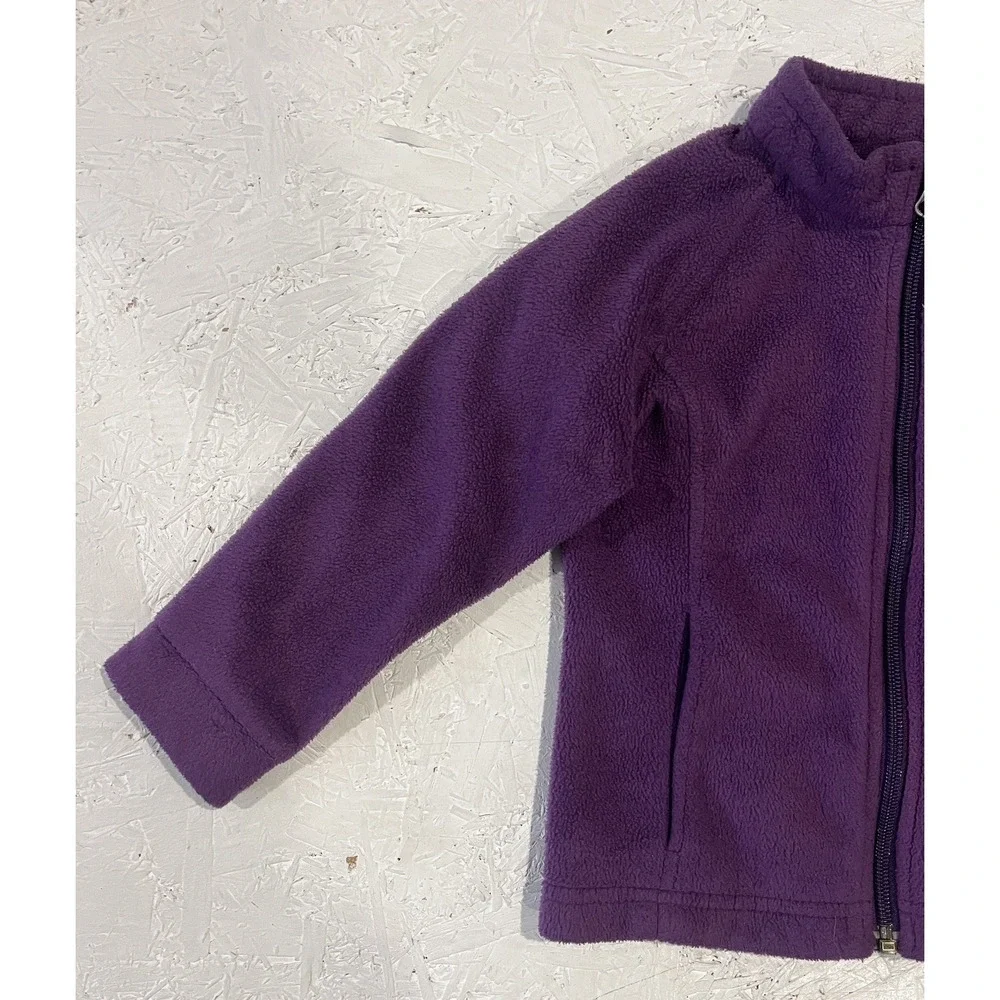 Columbia Girls' Purple Fleece‎ Jacket Size 3T Full Zip Youth Comfort